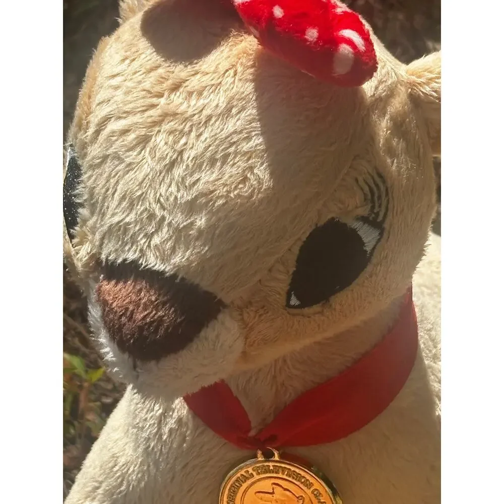 Singing Rudolph The Red Nosed Reindeer Stuffed Clarisse DanDee Lit Red Nose